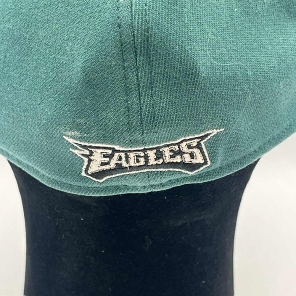 New Era Philadelphia Eagles 39THIRTY NFL Hat Mens Medium Large Green Black Cap - Picture 4 of 9